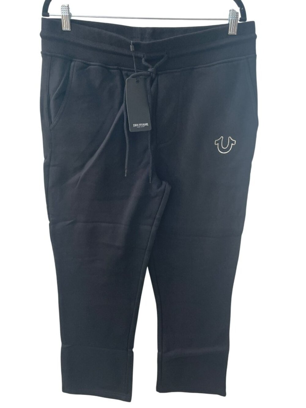 True Religion Outline World Straight Sweatpants Jet Black Size L